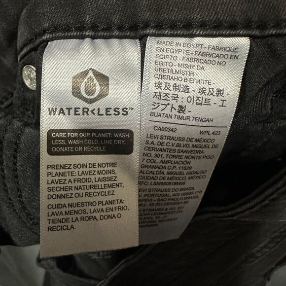 Levi's 711 Skinny Jeans Women's Size 30x30 Black Tab Dark Wash cotton blend - Picture 15 of 16